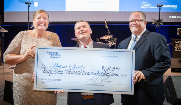 Travel agents, suppliers, and AMG staff join forces for Autism Speaks, raising over $75,000